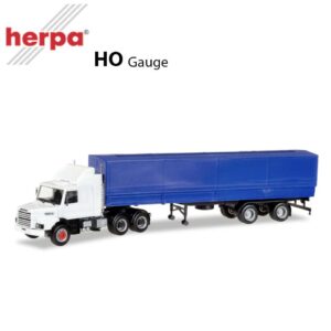 Scania 142 Hauber 6x4 Canvas Semitrailer, Unprinted <br> H307529