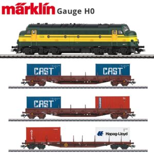 Class 52 Diesel Locomotive of the SNCB & Freight Cars