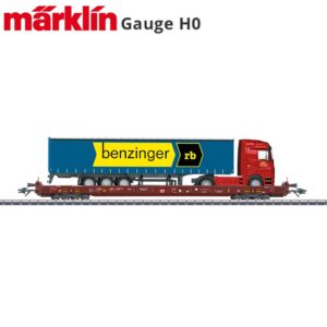 "Rolling Road" Depressed Floor End Flat Car